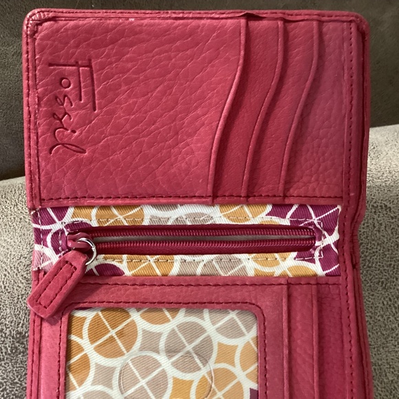 Vintage  Fossil trifold Kiss lock wallet - Picture 7 of 10